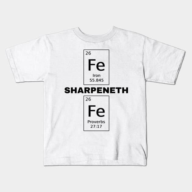 Iron Sharpeneth Iron Kids T-Shirt by mikepod